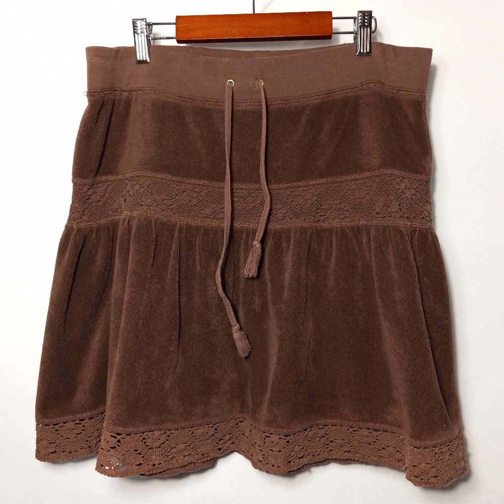 Juicy Couture skirt terry cloth dress size medium made in USA